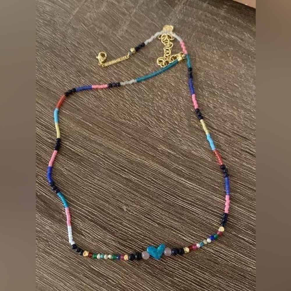 Kendra Scott multi-colored heart necklace